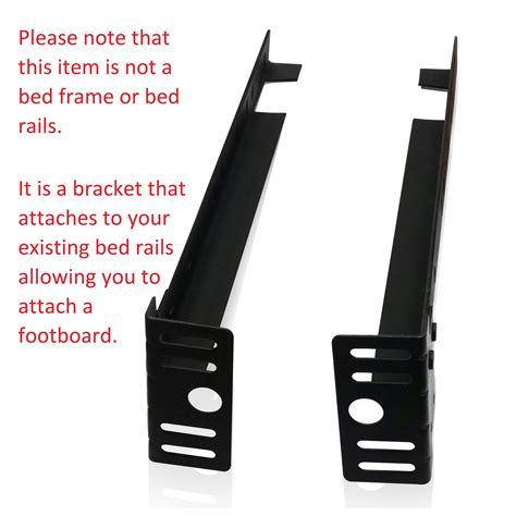 metal bed frame footboard extension brackets black|twin bed frame footboard attachment.